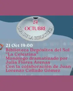 Cartel de La Celestina en Biblioteca Municipal Depósitos del Sol