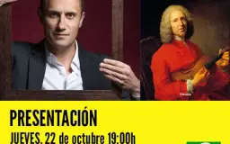 Cartel de Andrés Alberto Gómez presenta Elogio de Rameu en Librería Popular