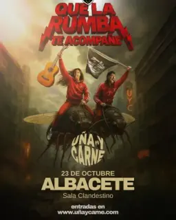 Cartel de Uña y Carne en Sala Clandestino