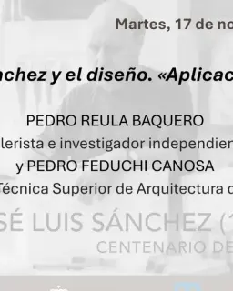 Cartel de Los Martes en el Museo. José Luis Sánchez y el diseño. «Aplicación a la vida» en Museo de Albacete