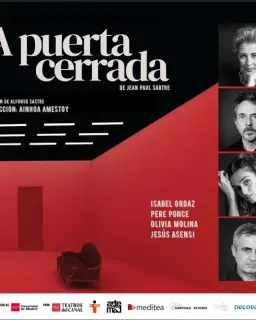 Cartel de A Puerta Cerrada en Teatro de la Paz