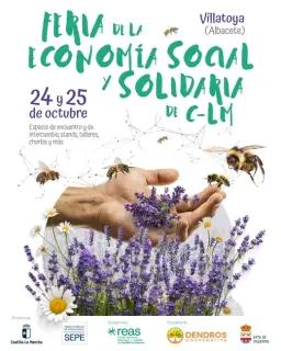 Cartel de Feria de la Economía Social y Solidaria de Castilla-La Mancha en Villatoya en Villatoya