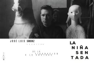 Cartel de La niña sentada. José Luis Sánchez Escultor