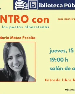 Cartel de Encuentro con poetas albaceteñas en Biblioteca Pública del Estado - Albacete