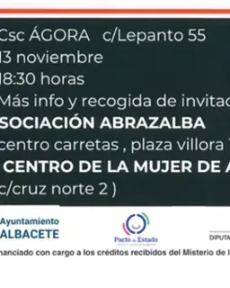 Cartel de No Estás Loca en Centro Sociocultural Ágora