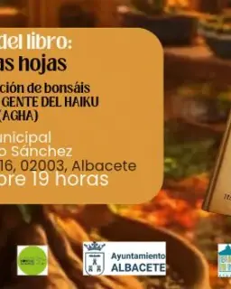 Cartel de Presentación literaria "La luz entre las hojas" en Biblioteca Municipal Parque de Abelardo Sánchez, Calle María Marín, 2