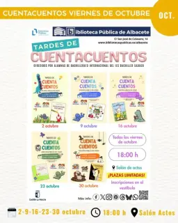 Cartel de Tardes de Cuentacuentos en la Biblioteca Pública en Biblioteca Publica del Estado