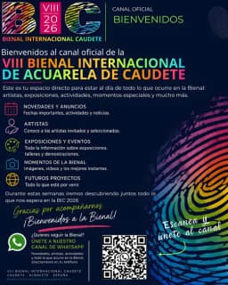 Cartel de VIII Bienal Internacional de Acuarela de Caudete en Plaza de la Música (Caudete)