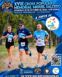 Cartel de XVIII Cross Popular Memorial Miguel Salcedo en Parque Periurbano La Pulgosa