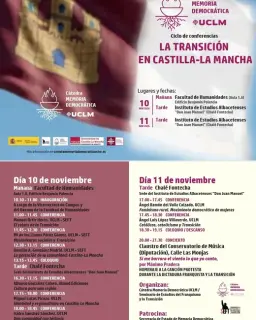 Cartel de Ciclo «La Transición en Castilla-La Mancha» en facultad de Humanidades UCLM