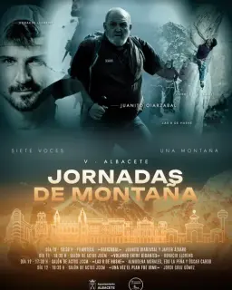 Cartel de V Jornadas de Montaña: «Volando entre gigantes», con Horacio Llorens en Delegación Provincial de Educación, Cultura y Deportes (salón de actos JCCM)