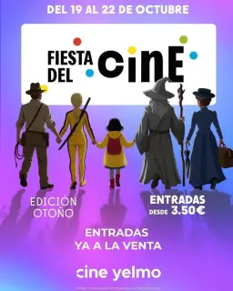 Cartel de Fiesta del Cine (edición otoño) en Cine Yelmo Imaginalia en Cines Yelmo Imaginalia