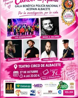 Cartel de Gala Benéfica Mes Mundial Del Cancer de Mama en Teatro Circo