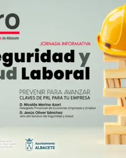 Cartel de Jornada informativa Seguridad y Salud Laboral en Parque Empresarial Romica, Albacete