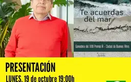 Cartel de Óscar Godoy Barbosa presenta Te acuerdas del mar en Biblioteca Pública del Estado - Albacete