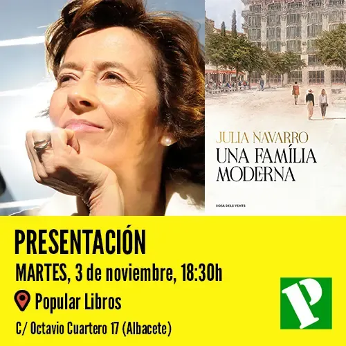 Cartel de Julia Navarro presenta Una familia moderna