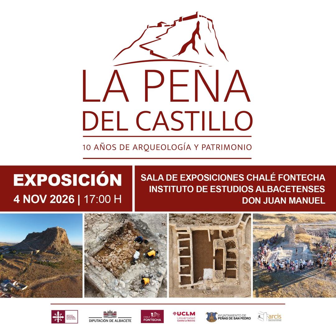 Cartel de La Peña del Castillo. 10 años de arqueología y patrimonio