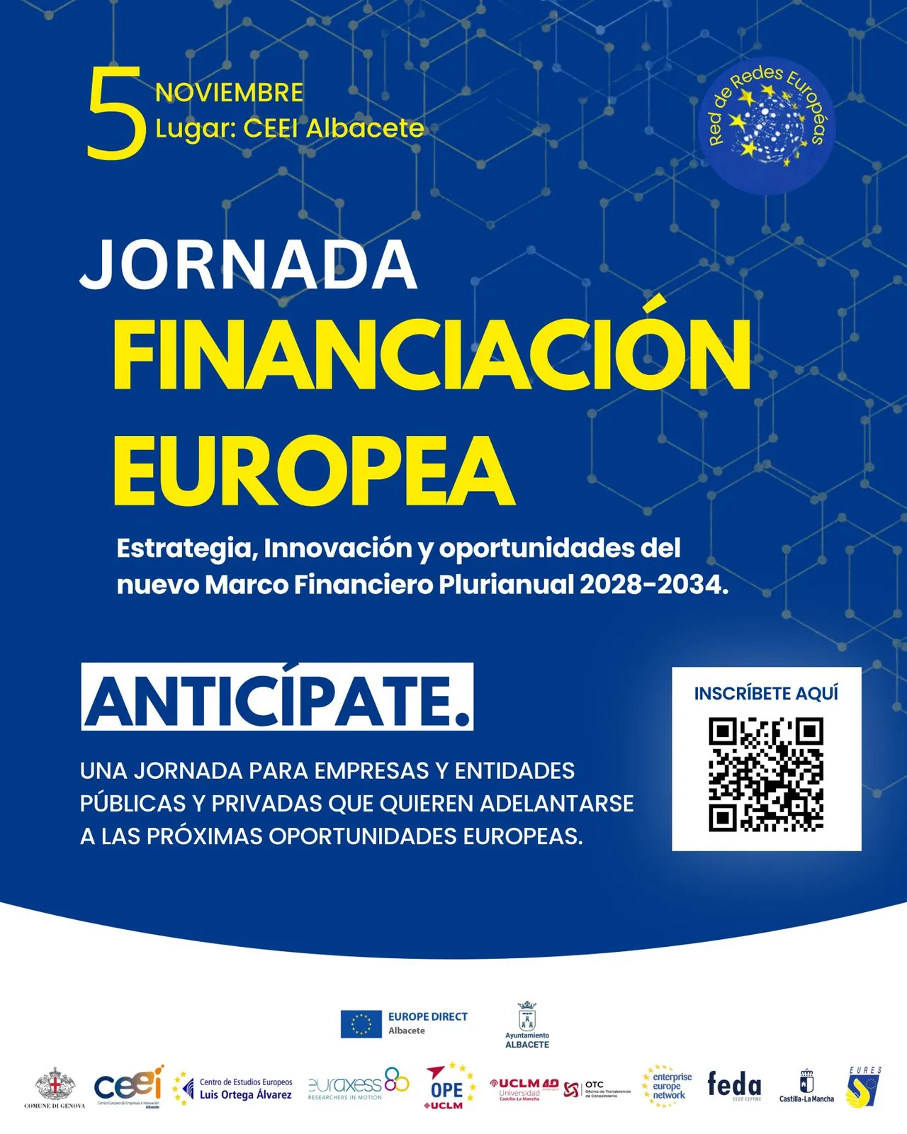 Cartel de Jornada Financiación Europea