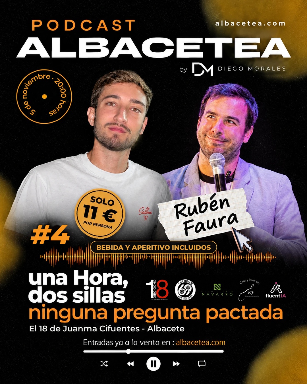Cartel de Podcast Albacetea #4: Rubén Faura